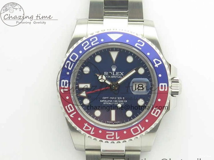 MiroTime 0519 GMT Master II 116719 BLRO GMF 904L Steel Edition Blue Dial on Bracelet A Sporty 3385